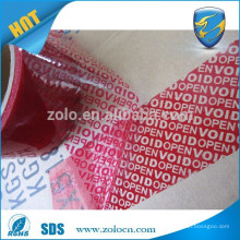 Tamper proof packaging carton sealing tape